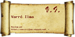 Varró Ilma névjegykártya